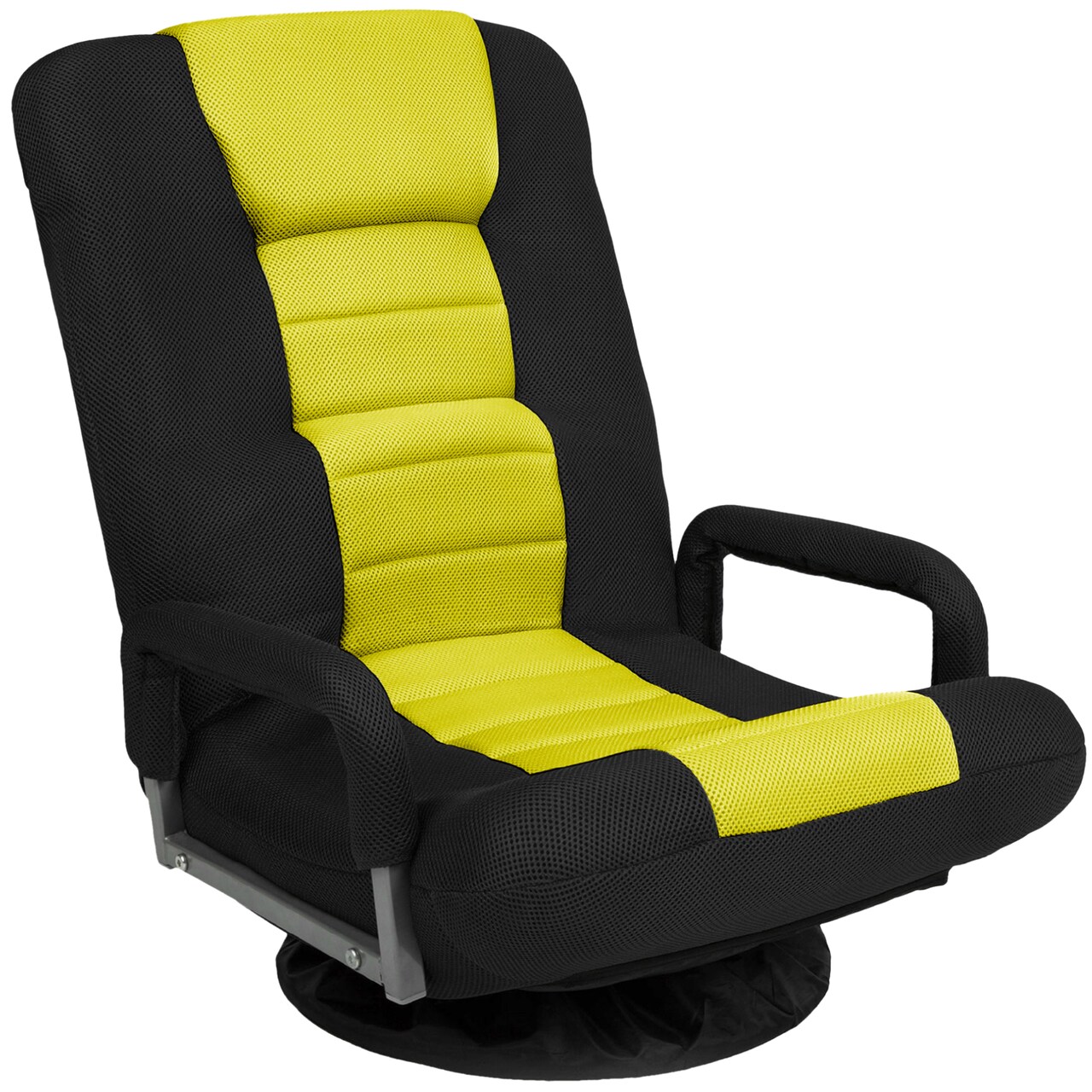 Best Choice Products 360-Degree Swivel Gaming Floor Chair w/ Armrest Handles, Foldable Adjustable Back